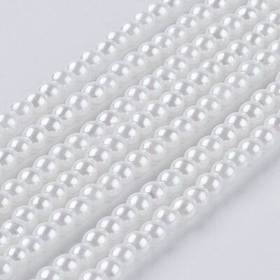 Eco-Friendly Dyed Glass Pearl Round Beads Strands