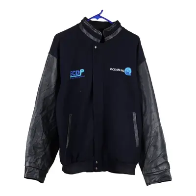 Ocean Rig North End Baseball Jacket - Large Blue Wool