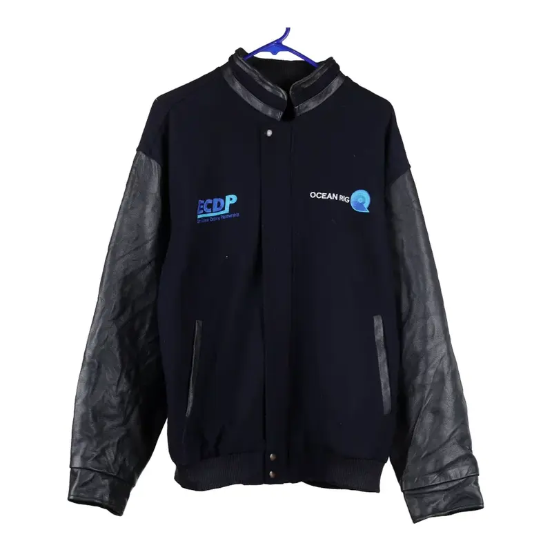 Ocean Rig North End Baseball Jacket - Large Blue Wool
