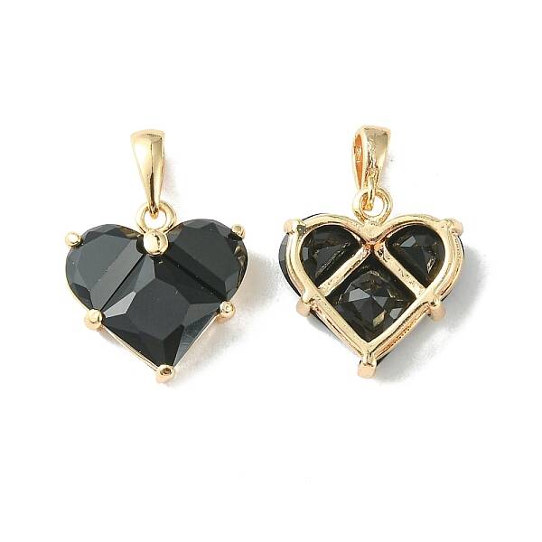 Brass Micro Pave Cubic Zirconia Charms