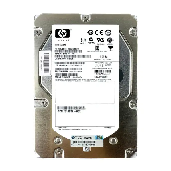 418020-001 HP 300GB 3Gb/s SAS 15000 3.5-inch Hard Drive