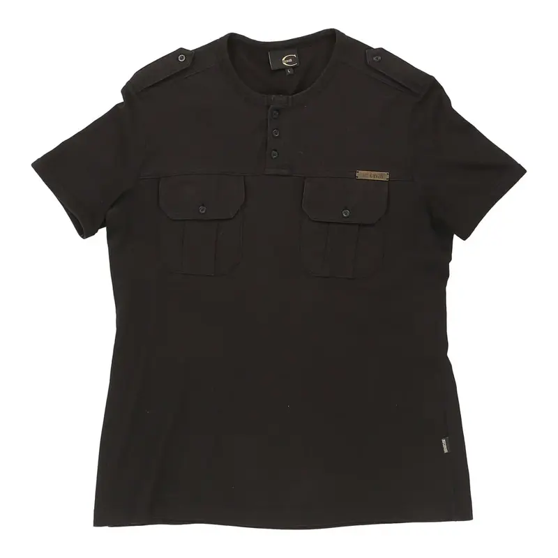 Just Cavalli T-Shirt - Large Black Cotton | Size: large