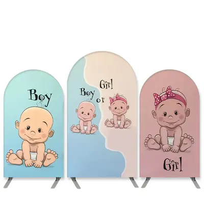 Aperturee Boy Or Girl Blue Pink Baby Shower Arch Backdrop Kit | Chiara Wall Backdrop Diy | Wedding Arch Backdrop | Circle Arc...