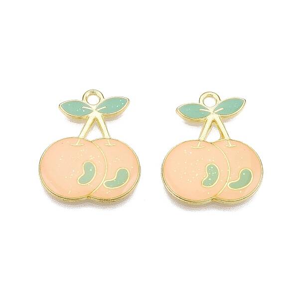 Light Gold Plated Alloy Enamel Pendants