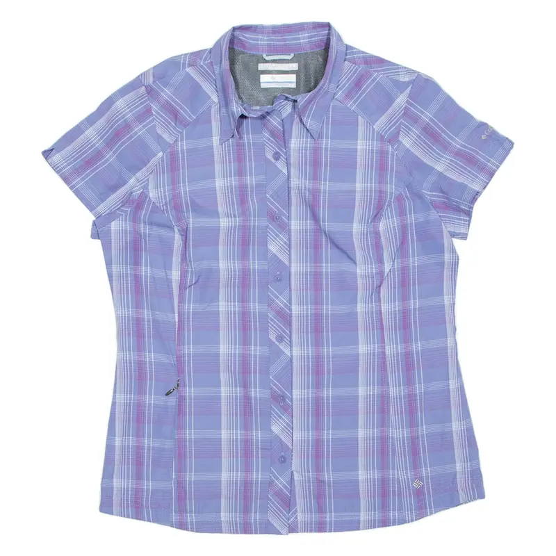 COLUMBIA Womens Shirt Purple Check M
