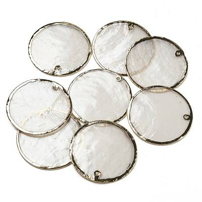 Natural Capiz Shell Pendants