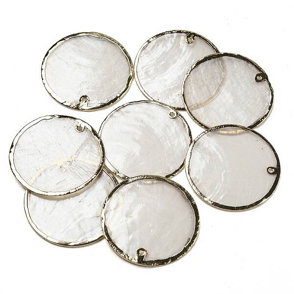Natural Capiz Shell Pendants