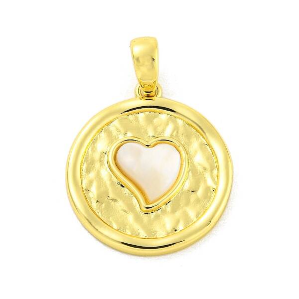 Brass Pave Shell Pendants