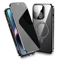 Magnetic Privacy Case for iPhone 16 15 14 13 12 Pro Max Plus, [Compatible with MagSafe] Double-Sided Glass Privacy Phone Case...