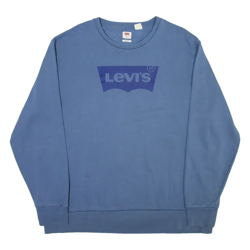LEVI'S Mens Sweatshirt Blue Crew Neck XL