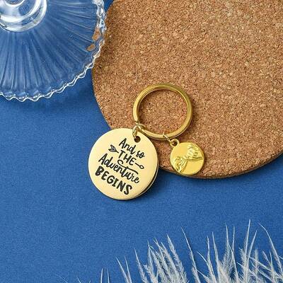201 Stainless Steel & Alloy Enamel Keychain