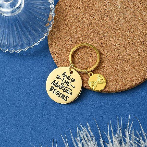 201 Stainless Steel & Alloy Enamel Keychain