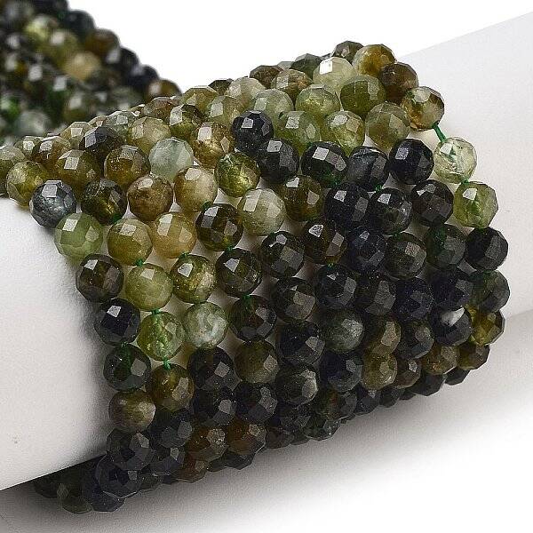 Natural Green Tourmaline Beads Strands