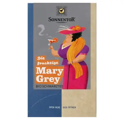 Sonnentor Organic Black Tea - Mary Grey - The Fruity, 18 double-chambered tea bags (27 g)