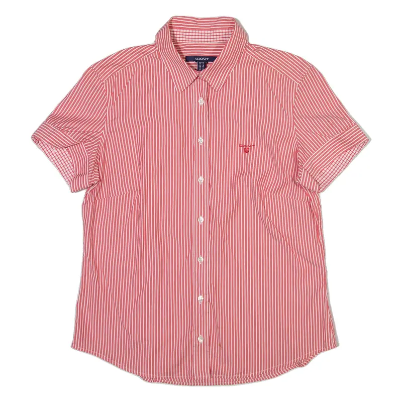 GANT Womens Shirt Red Striped UK 12