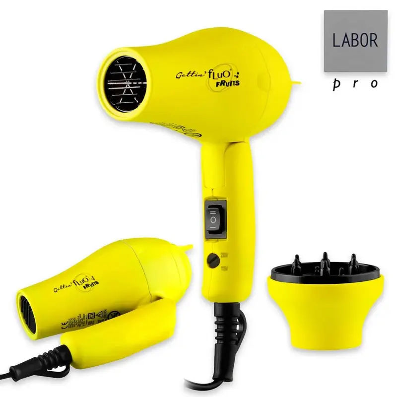 Labor Mini Asciugacapelli Da Viaggio Gettin Fluo Fruits Lemon