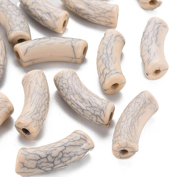 Opaque Crackle Acrylic Beads