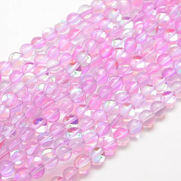 Synthetic Moonstone Beads Strands