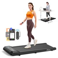 MERACH Under Desk Treadmill, 2-in-1 Walking Pad for Walking and Jogging 2.5HP Low-Noise Treadmill with Remote Control Lanyard...