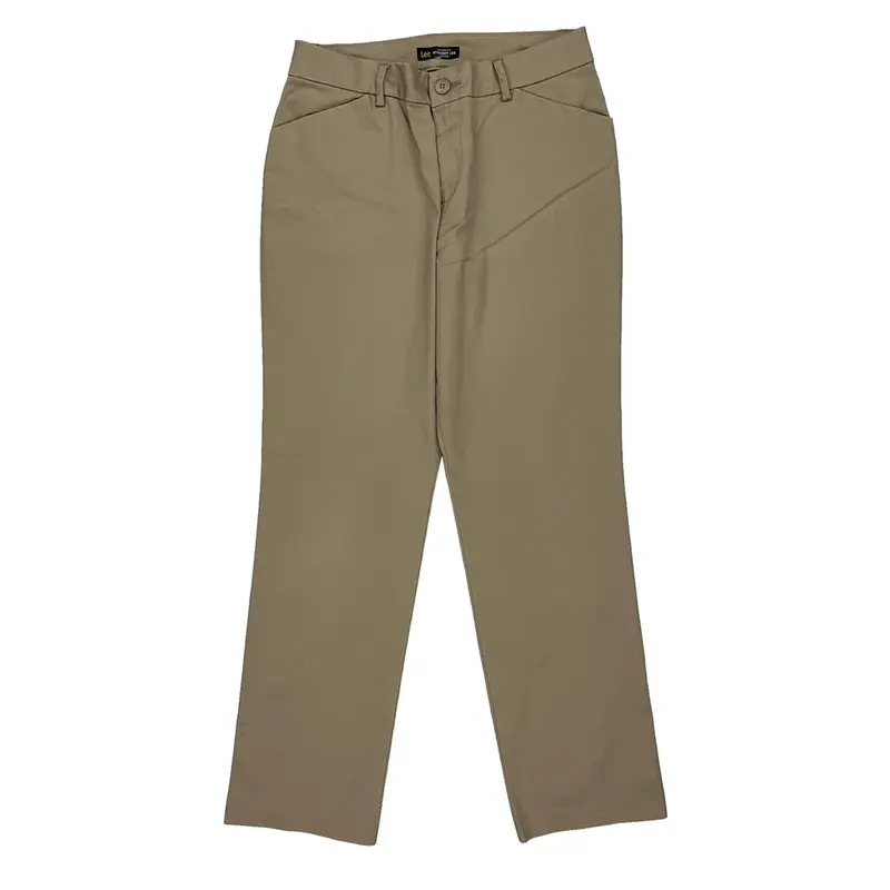 Lee Trousers - 31W UK 12 Beige Cotton Blend