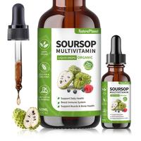 NaturePlanet Organic Soursop Extract Multivitamin Liquid Drops 60ml - Vegan, Natural, Glass Bottle, Gluten-Free, Third-Party ...
