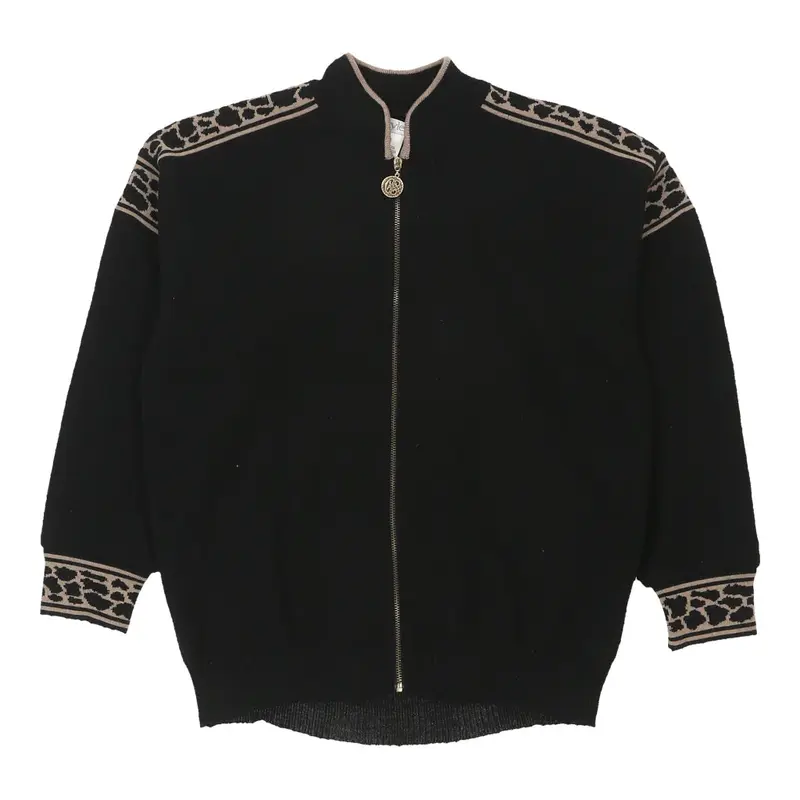 Vintage Bleyle Zip Up - Small Black Wool