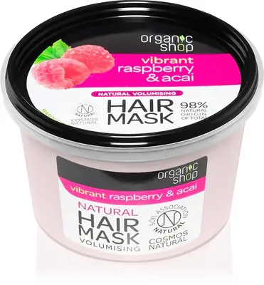 Organic Shop Vibrant Raspberry & Acai Nourishing Hair Mask 250ml