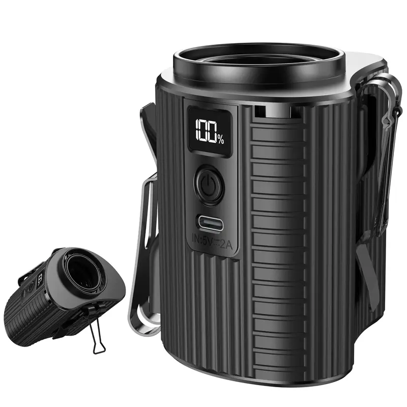 Mini Waist Fan, 5 Speeds Wearable Personal Clip Fan for Outdoor, Jobsite, Travel