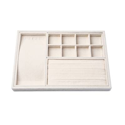 Removable Velvet Jewelry Organizer Display Trays for Earrings Necklaces Rings