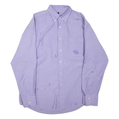 BEN SHERMAN Mens Plain Shirt Purple Long Sleeve L