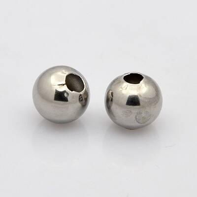 Tarnish Resistant 304 Stainless Steel Round Beads
