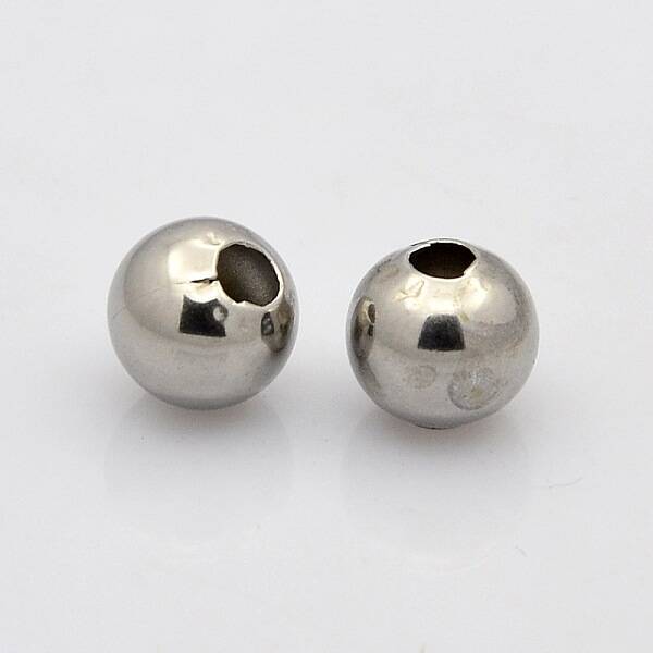 Tarnish Resistant 304 Stainless Steel Round Beads