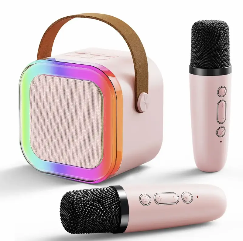 Fall Portable Wireless Karaoke Speaker with 2 wireless Microphone, HIFI Stereo Sound Subwoofers, KTV Speaker Subwoofer with R...