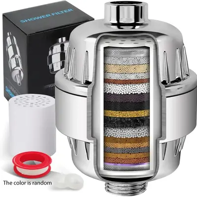 Shower Filter, 1 Count Hard Water Purification Shower Head Filter, Activated Carbon Tap Water Purifier