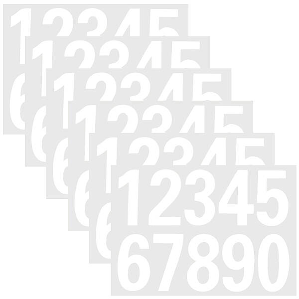 Number 0-9 PET Self-Adhesive Reflective Mailbox Stickers