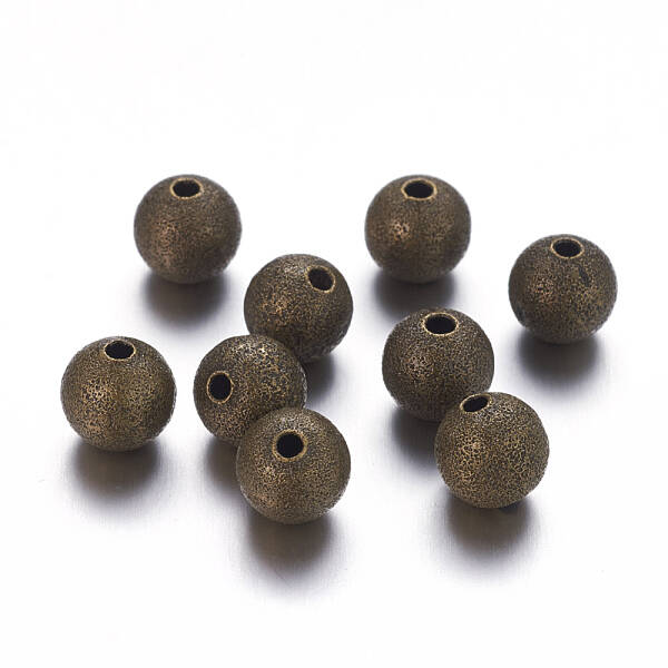 Brass Textured Beads