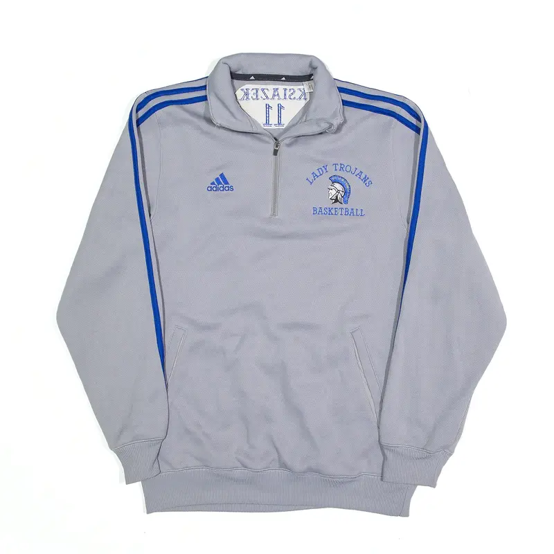 ADIDAS Lady Trojans Basketball Pullover Jacket Grey Mens S