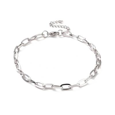 Non-Tarnish 304 Stainless Steel Cable Chain Bracelet for Men Women