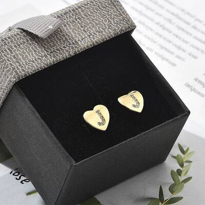 Rack Plating Brass Micro Pave Clear Cubic Zirconia Stud Earrings