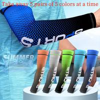 5 Pairs of Premium Cooling UV Protection Arm Sleeves - Breathable, Moisture-Wicking, and Quick-Drying for Summer Outdoor Acti...