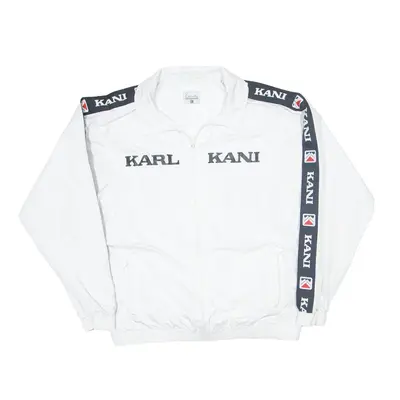 KARL KANI Mesh Lined Windbreaker Jacket Cream Mens XL