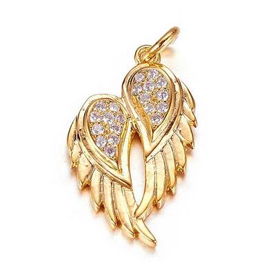 Brass Micro Pave Cubic Zirconia Pendants