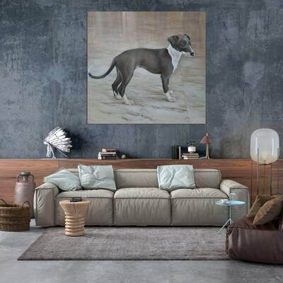 Abstract Dog Wall Hanging Artwork Original Pet Paintings from Photo Textured Animal Decor for Bedroom | PAINTING FROM PHOTO #...
