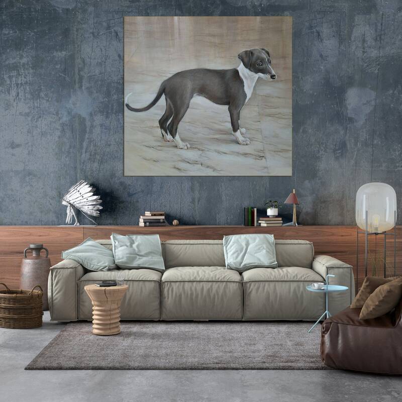 Abstract Dog Wall Hanging Artwork Original Pet Paintings from Photo Textured Animal Decor for Bedroom | PAINTING FROM PHOTO #...