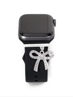 Rhinestone Bowknot Design Watch Band Charm, Fashionable Watch Band Accessories for Women & Girls, Trendy All-match & Exquisit...