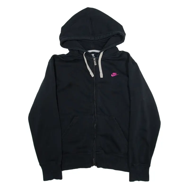 NIKE Womens Black Hoodie Full Zip L