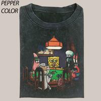 Vintage Playing poker CrewNeck T-shirt, Funny Poker Graphic Tee Gift For Boyfriend Menswear Top Streetwear