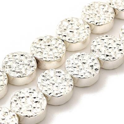 Electroplated Synthetic Non-magnetic Hematite Beads Strands