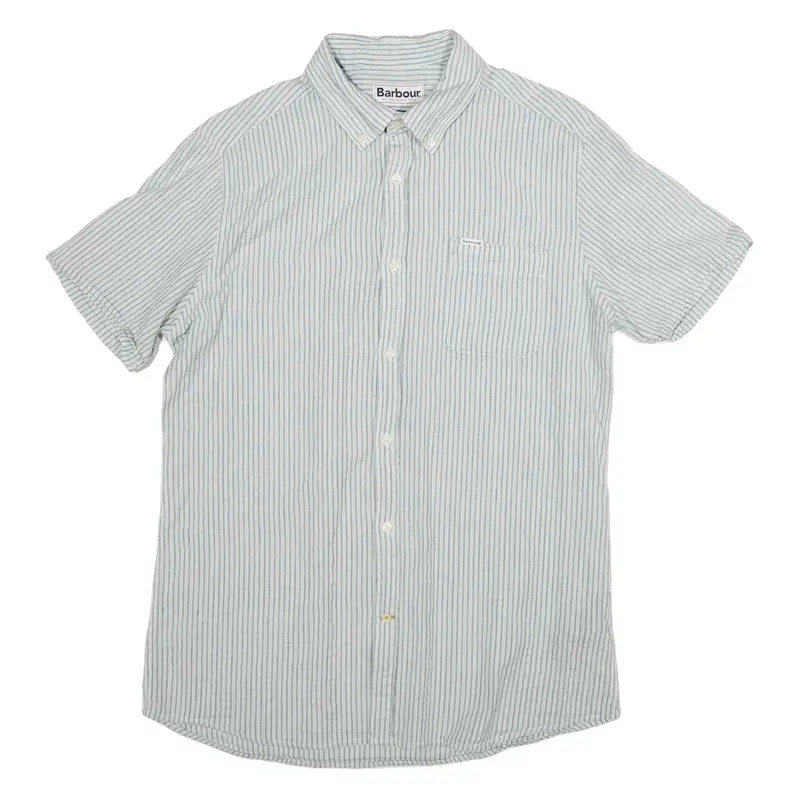 BARBOUR Tailored Fit Mens Shirt Blue Striped M