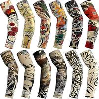 Tattoo Sleeves for Men, 12Pcs Arm Sleeves Fake Tattoos Sleeves to Cover Arms Cooling Sun Protection Sleeves, Tattoo Sleeves S...
